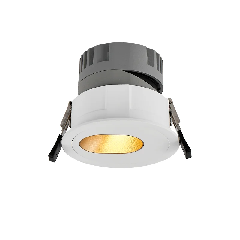 Polarized Light LED Recessed Downlight 10W Gold Color Ceiling Mounted Spotlight Adjustable LED Downlight