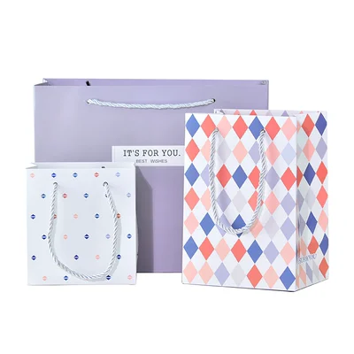 Ultra-Thin Paper Bags Shopping Bags Recyclable Paper Bags Customized Printed Logo Colorful