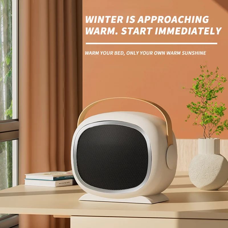 Electric Heaters Fan 1200W PTC Ceramic Heat 2-Speed Mini Low-Noise Household Desktop Space Heaters Electric Heater
