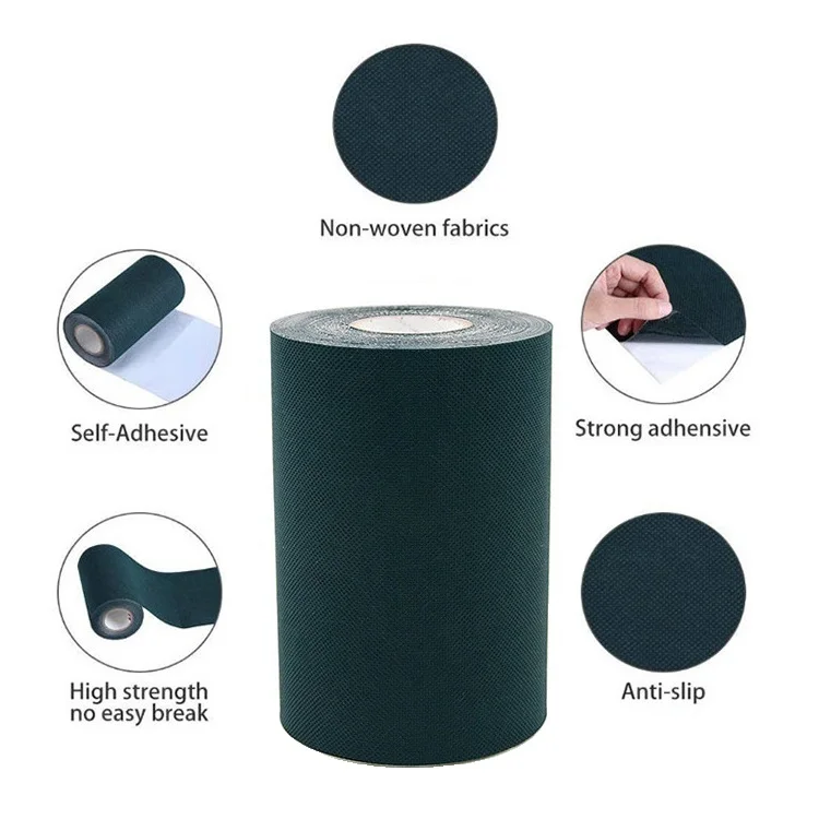Artificial Self Adhesive Dark Green Grass Tape Turf Carpet Jointing Fixing Mat Rug Lawn Seam Tape Connecting False Grass