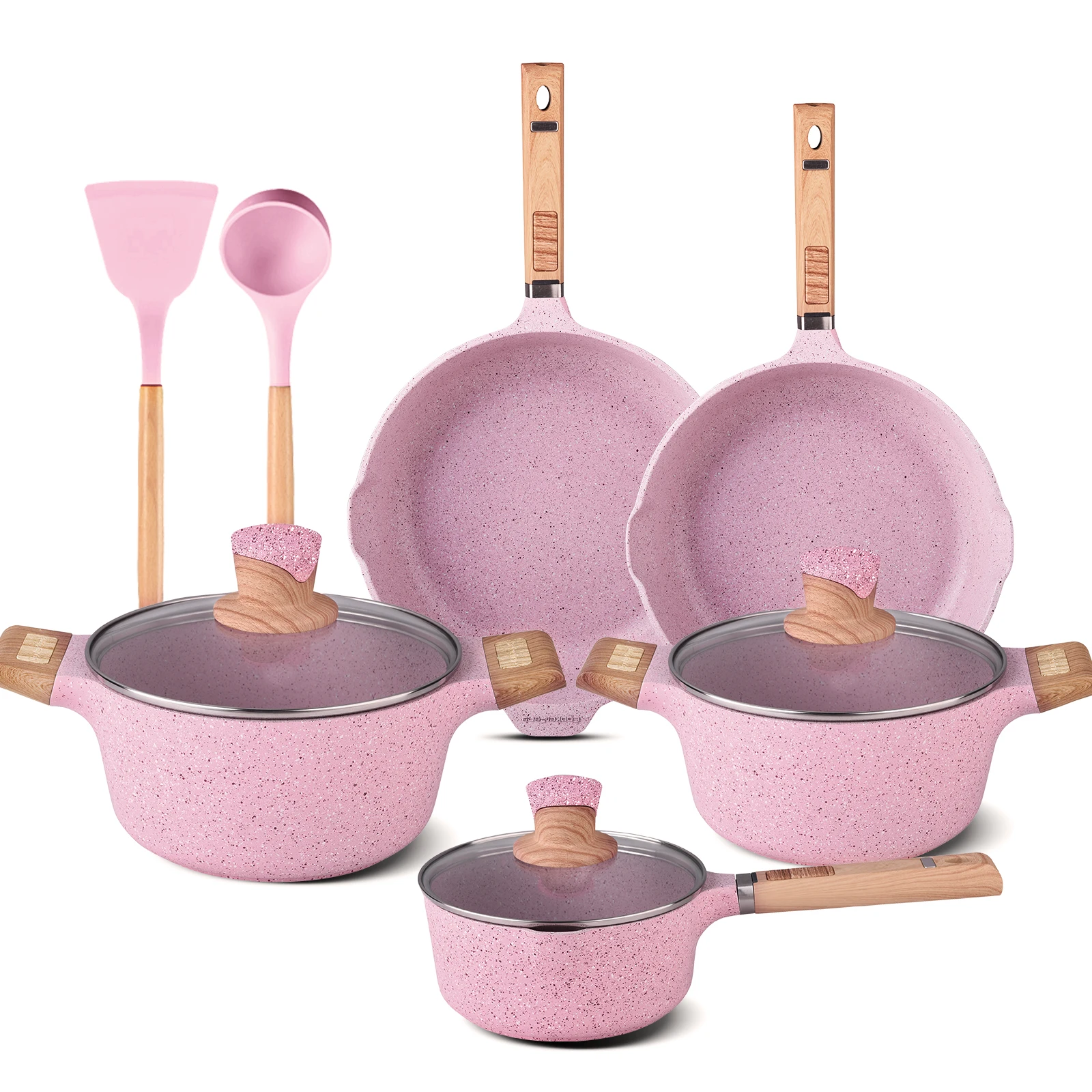 Wholesale High Quality Home Forged Aluminum Granite Nonstick Casserole Cooking Pot Cookware Set
