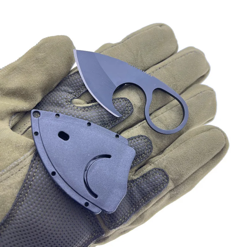 Multifunctional Portable mini handguard knife Camping outdoor survival necklace knives stainless steel blade ABS handle EDC tool