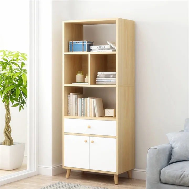 
Factory price home living room wood furniture small 2 tier white high gloss book shelf modern bookshelf cheap wooden bookcase 