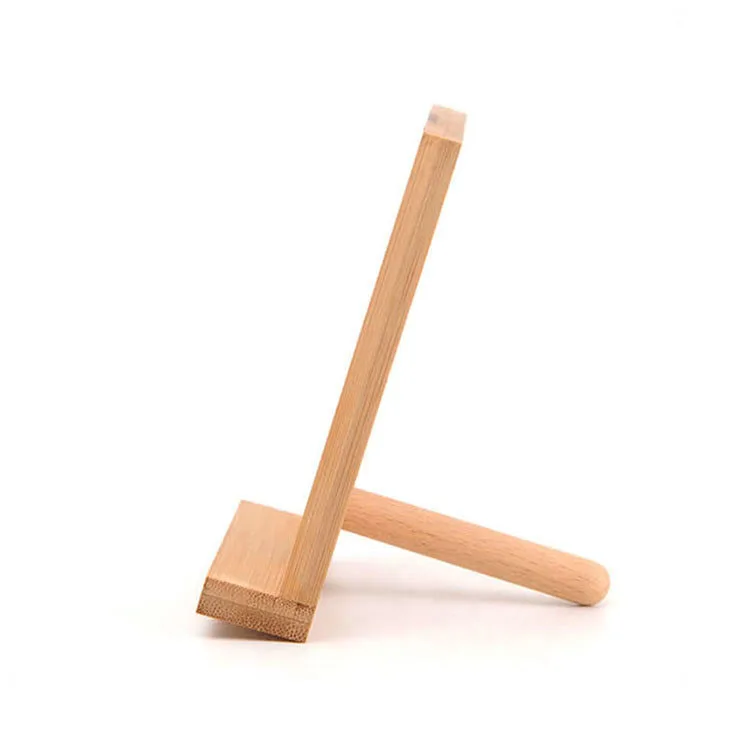 Custom Adjustable Bamboo Phone Holder Cell Phone Stand Tablet Rack PC Show Shelf For Wholesale