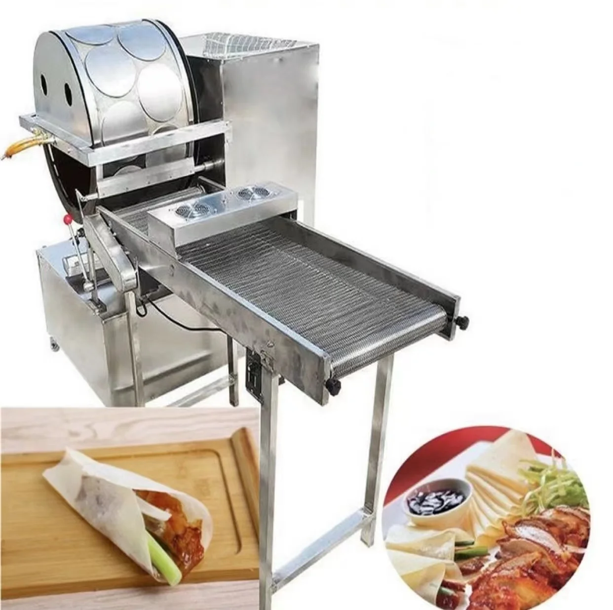 Ethiopian Naan Maker Automatic Injera Making Machine Lumpia Spring Roll Egg Roll Wrapper Machine