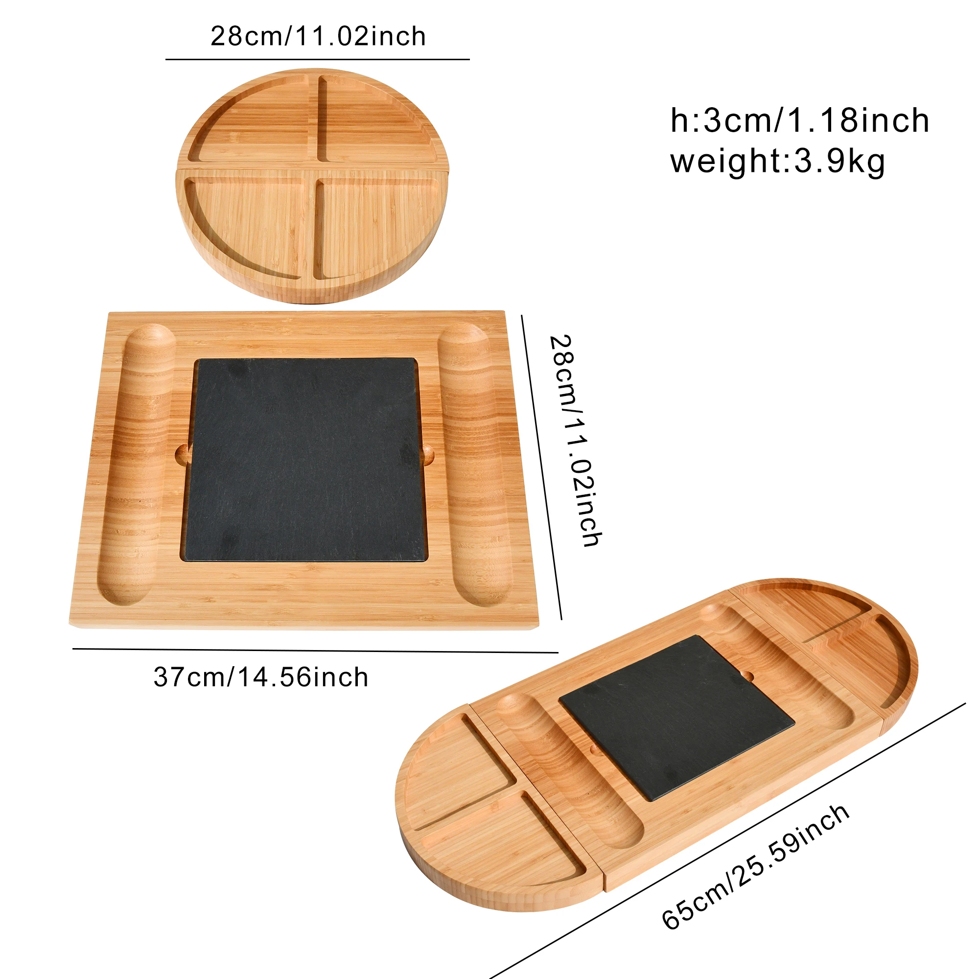 Bamboo Cheese Board Set Charcuterie Boards With Merge Or Split Fruit Bowl Meat And Cheese Tray Wood Serving Board