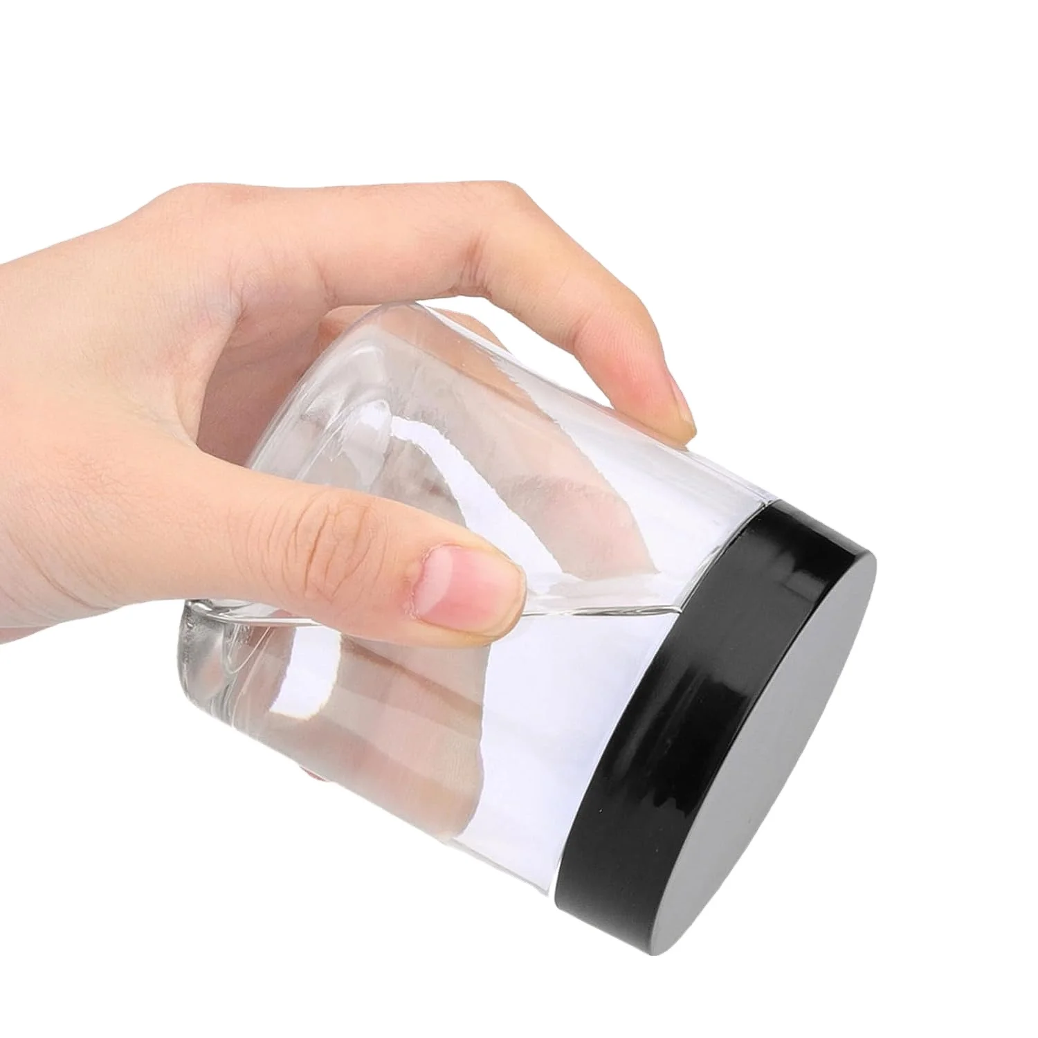 Free sample pet black pomade jar 250g / empty screw lid container