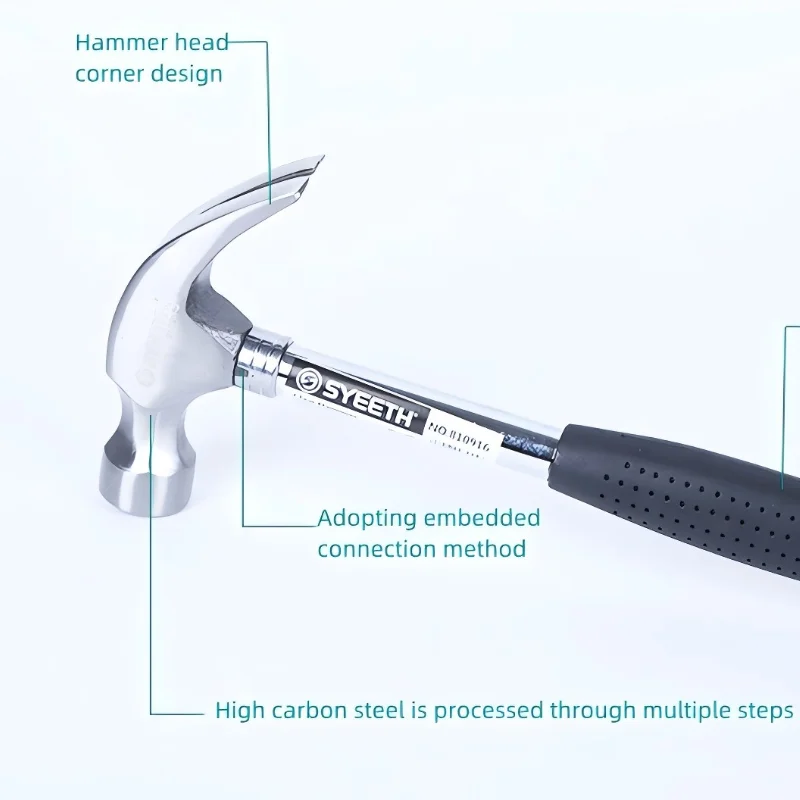 Practical Sheep Horn Hammer Tool Set with Steel Handle (Multi functional Joint Nail Lifting and Decoration Tool)