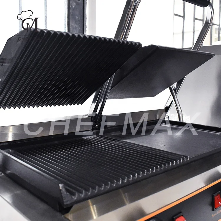 Коммерческая ресторанная на заказ 3.6KW с двойной компрессией чугунная плита гриль из нержавеющей стали Электрический сэндвич