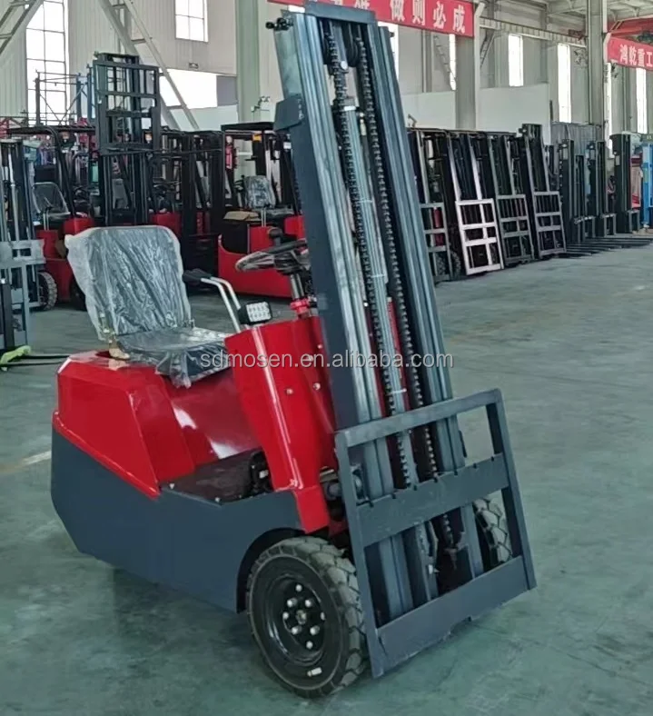 3 point supporting small area operating 0.5Ton 1 Ton  Electric Engine Forklift Trucks 3 wheels electric forklift