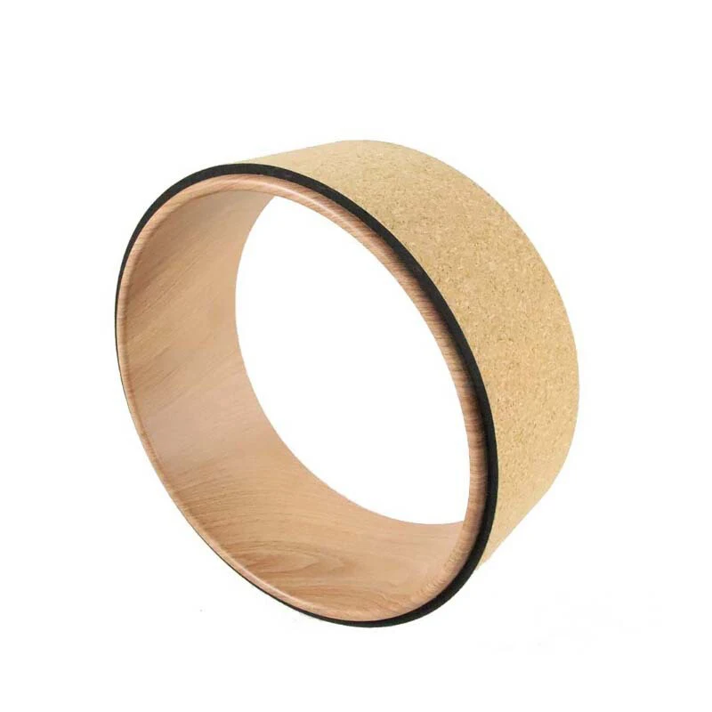 Yoga wood grain assisted shaping fitness TPE cork yoga wheel