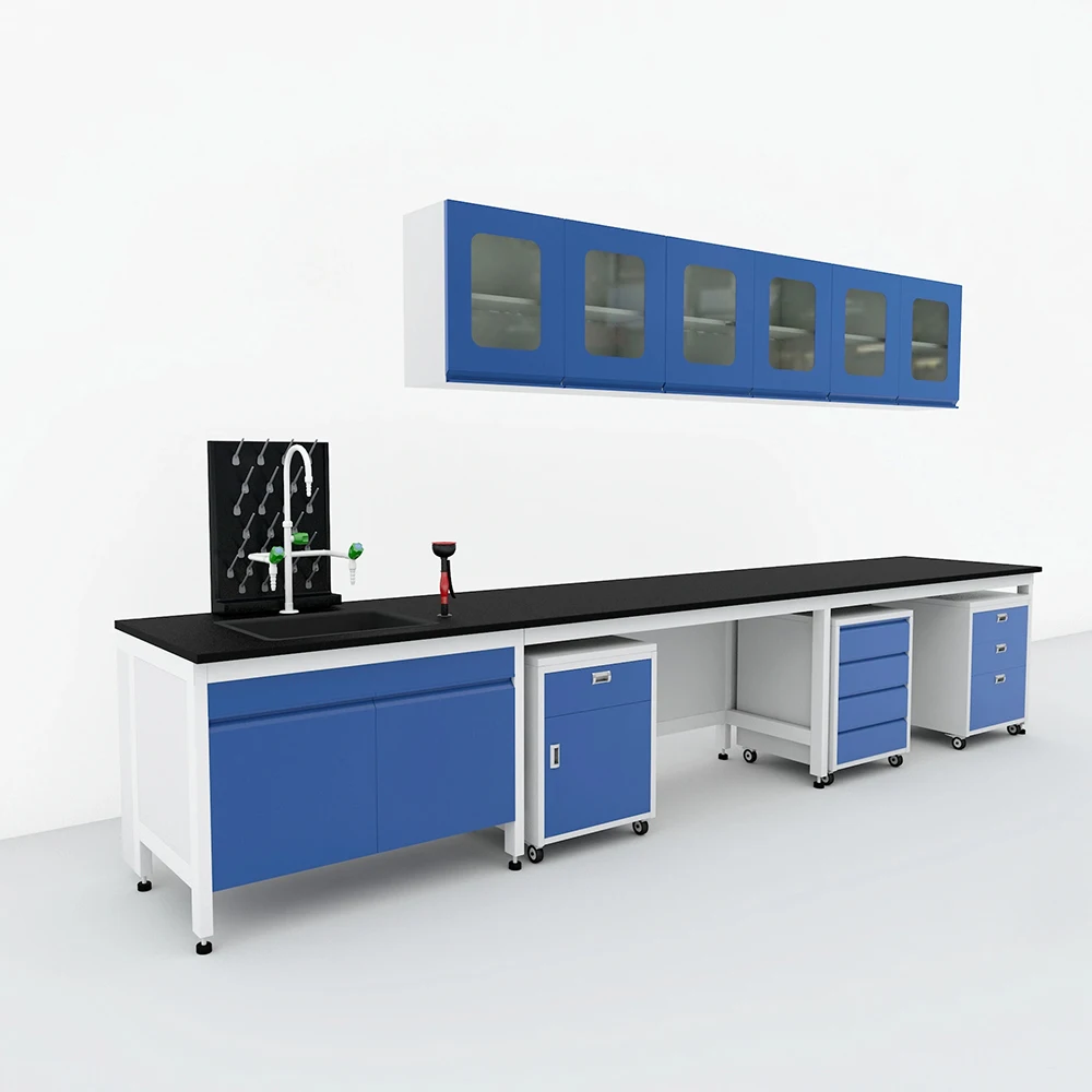 CARTMAY Laboratory Furniture Full Steel Trespa Worktop Chemistry Center Work Benches Biology Science Lab Student Tables