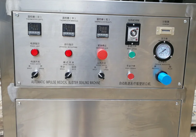 Mini medical blister with dialysis tyvek paper heat sealing machine for medical articles