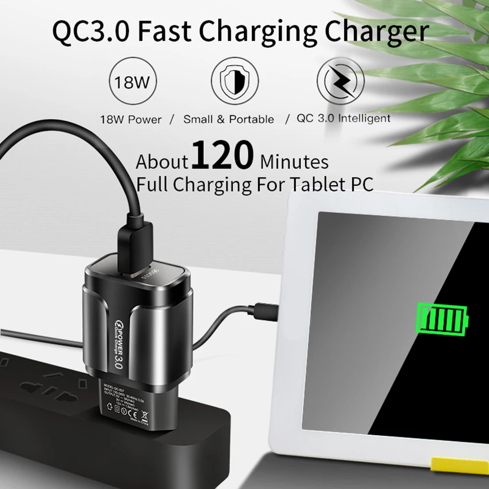 Quick Charge 3.0 QC 18W PD USB Charger QC3.0 Fast Charging Wall Phone For Samsung Xiaomi 11 iPhone