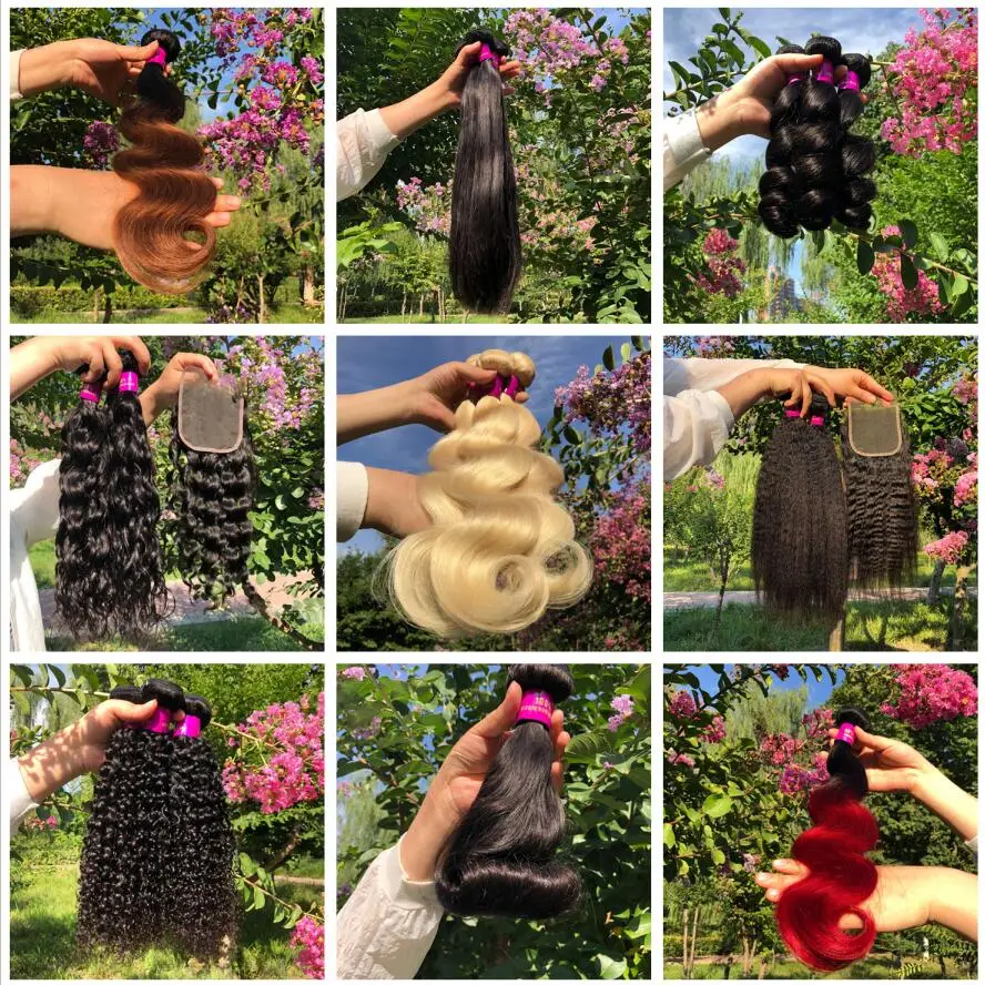 Red Human Hair Bundles Body Wave Virgin Hair With Factory Price Red Color Human Hair Extensions Ready to Ship