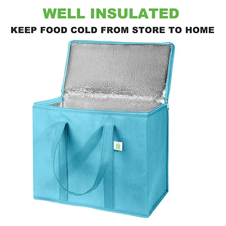 Custom Logo Cheap Insulated Non Woven Thermal Food Deliver Tote Lunch Cooler Bag