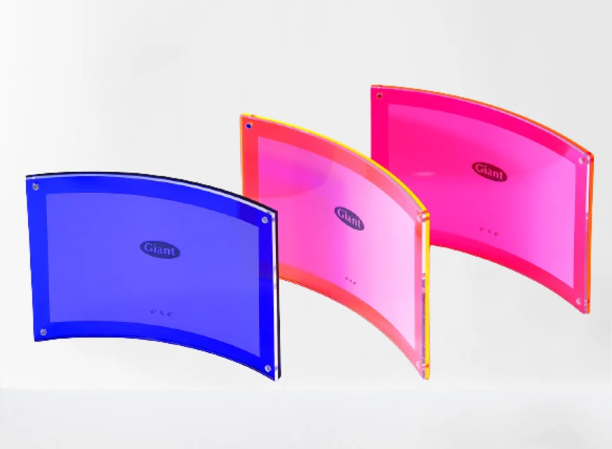 Premium Luxury Vintage Two-Sided Acrylic Magnetic Curved Picture Frame With Multiple Sizes