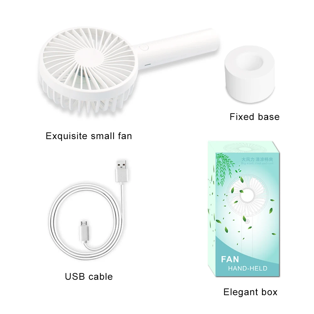 Battery Mini Hand Fans Table Installation USB Rechargeable Fans