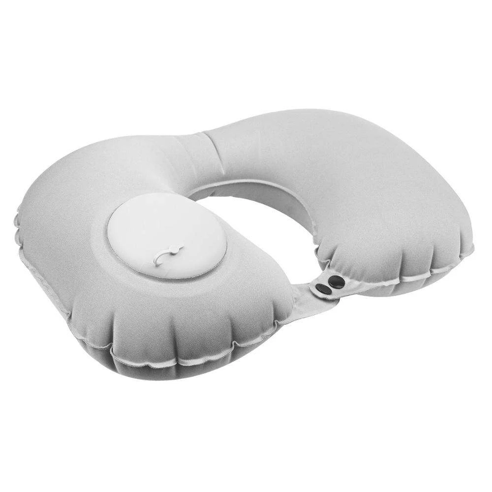 Дорожная надувная U-образная подушка для шеи, автоматическая складная подушка для сна в офисе, полет, с прессом