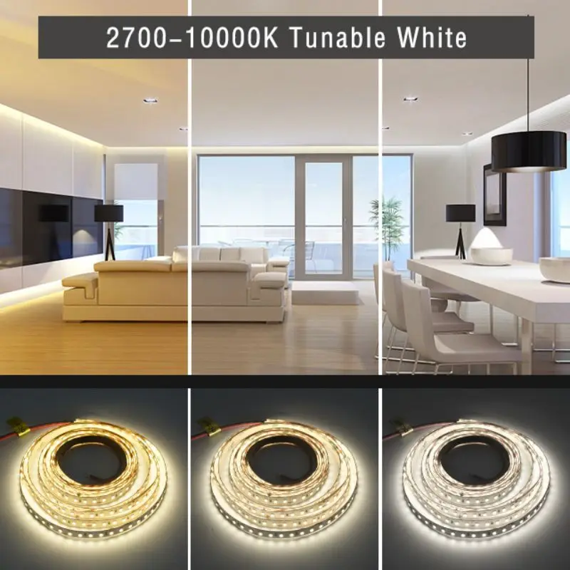 120leds SMD2835 Flexible LED Strip DC12V 24V 19.2W/M High CRI90 RA95 LED Ribbon