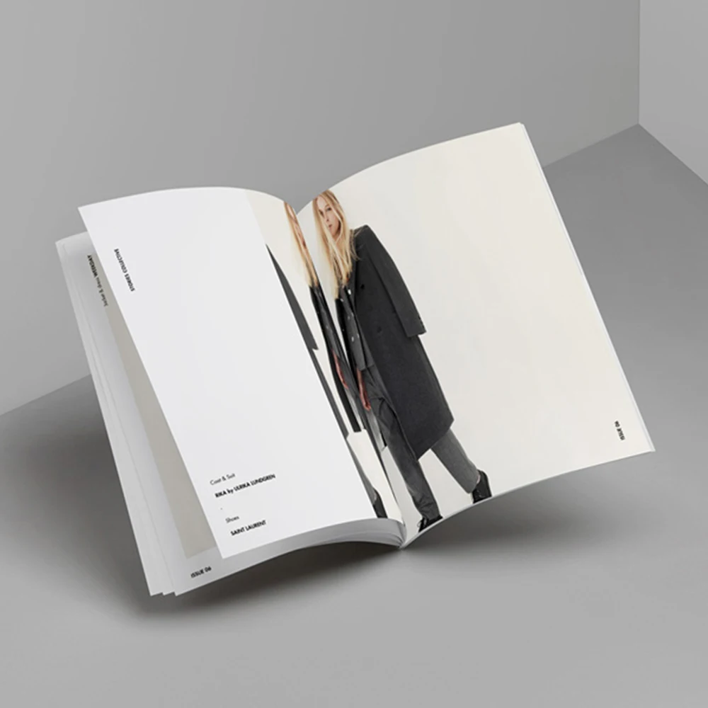 Custom Logo CMYK Business Fashion Garment Magazine Book Brochure Booklet Catalog Printing Service