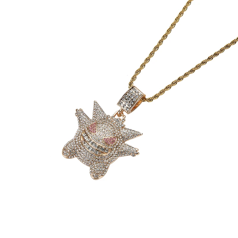 Modni nakit iz hip hopa Little Hudic obesek Gengar v obliki ogrlice