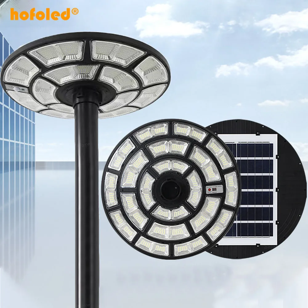 High Lumen Solar Powered Led Motion Sensor Outdoor Waterproof All In One Integration Solar UFO Light for Street Garden Pathway