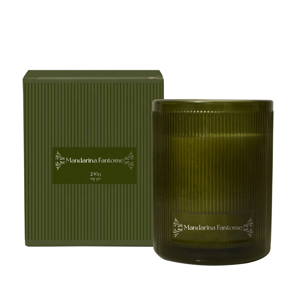 Wholesale Luxury Olive Grey Soy Wax Christmas Scented Candles Gold Fragrance Custom Decal Home Decor Gift Set