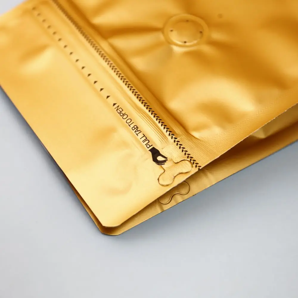 Stand Up Side Gusset Compostable Black Blue Green White Recyclable 250g Zipper Coffee Bean Coffee Bags with Valve and Zipper