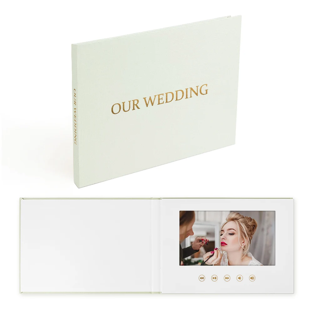 7-дюймовая видеоэкранная книга с золотой фольгой