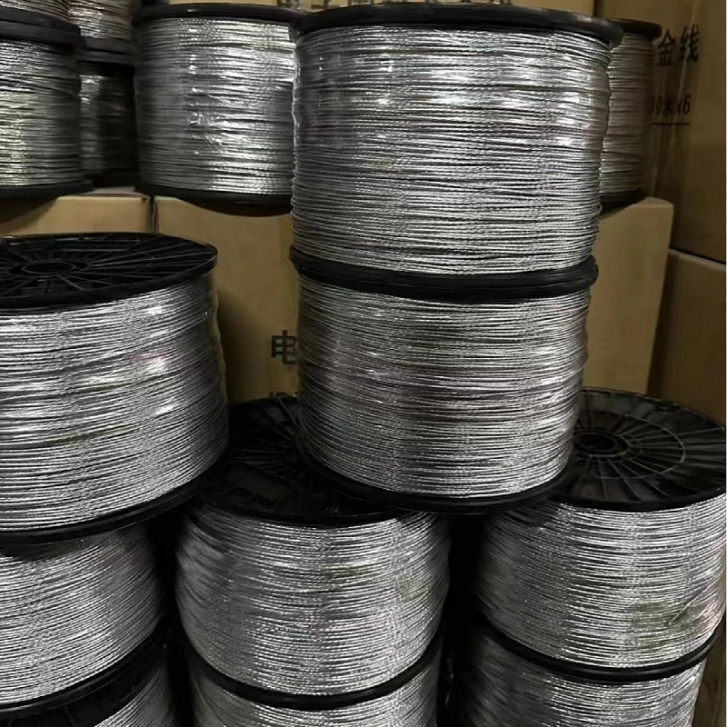 Special Design Widely Used 1.6mm 1.8mm 2.0mm Stranded Security Electrical Farm Fencing Wire / aluminum electric fence rope wire