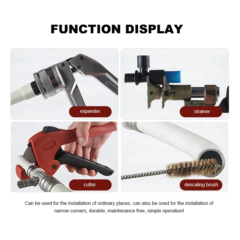 Pex-1632 Manual Hydraulic Mechanical Axial Pressing Tool Set  for For Pressing Fitting And Pipe With Pressing Cutting Expending