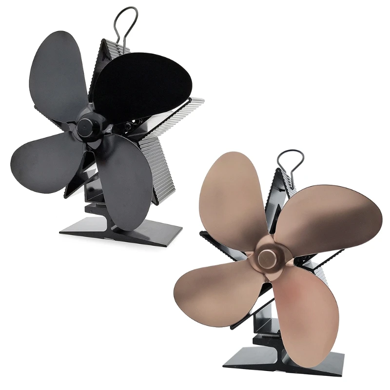 4 лезвия тепла вентилятор печи для выращиваемого на древесном бревне нагреватель горелки камин топлива ecofan