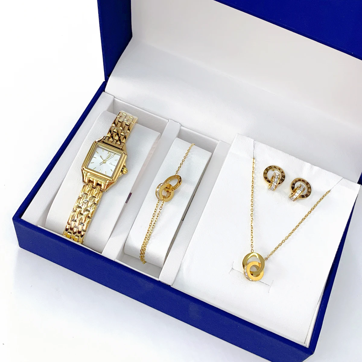 Simple Watch Ladies 2024 Stainless Steel Strap Vintage watch Quartz Wrist Watch And Bracelet Sets