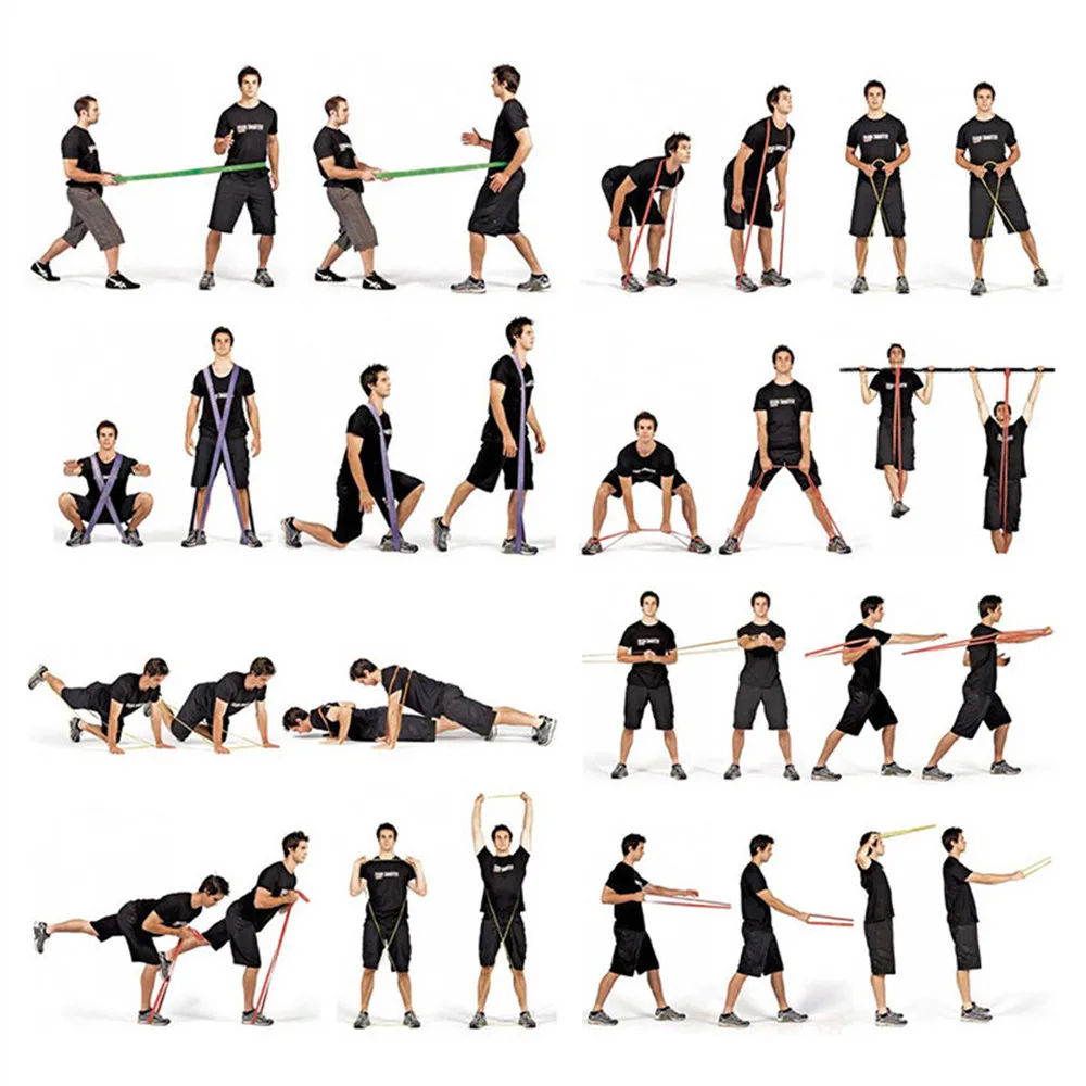 
Customized Resistance Bands Set Elastic Fitness Rubber Bands For Gum Set Sport Yoga Exercise Gym Rubber Workout 