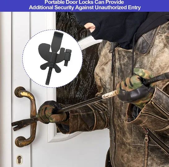 Portable Door Lock for Travel Additional Safety Home Hotel Rooms Security Inside Locker Prevent unauthorized entry Padlock