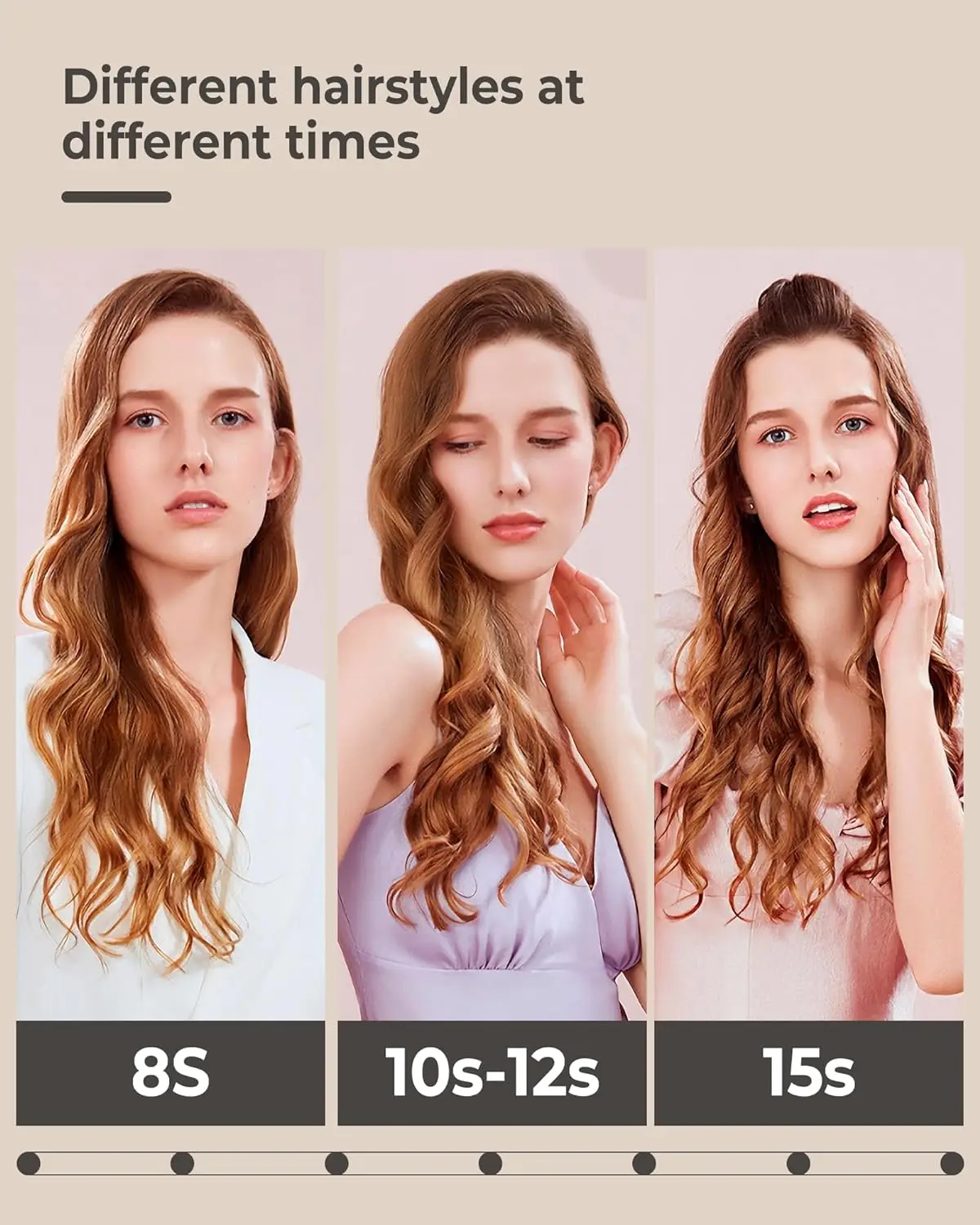 Magic Curling Wand with LCD Display for Perfect Curls Auto Spin Rotating Automatically styling Hair Curler Curling Wand Iron