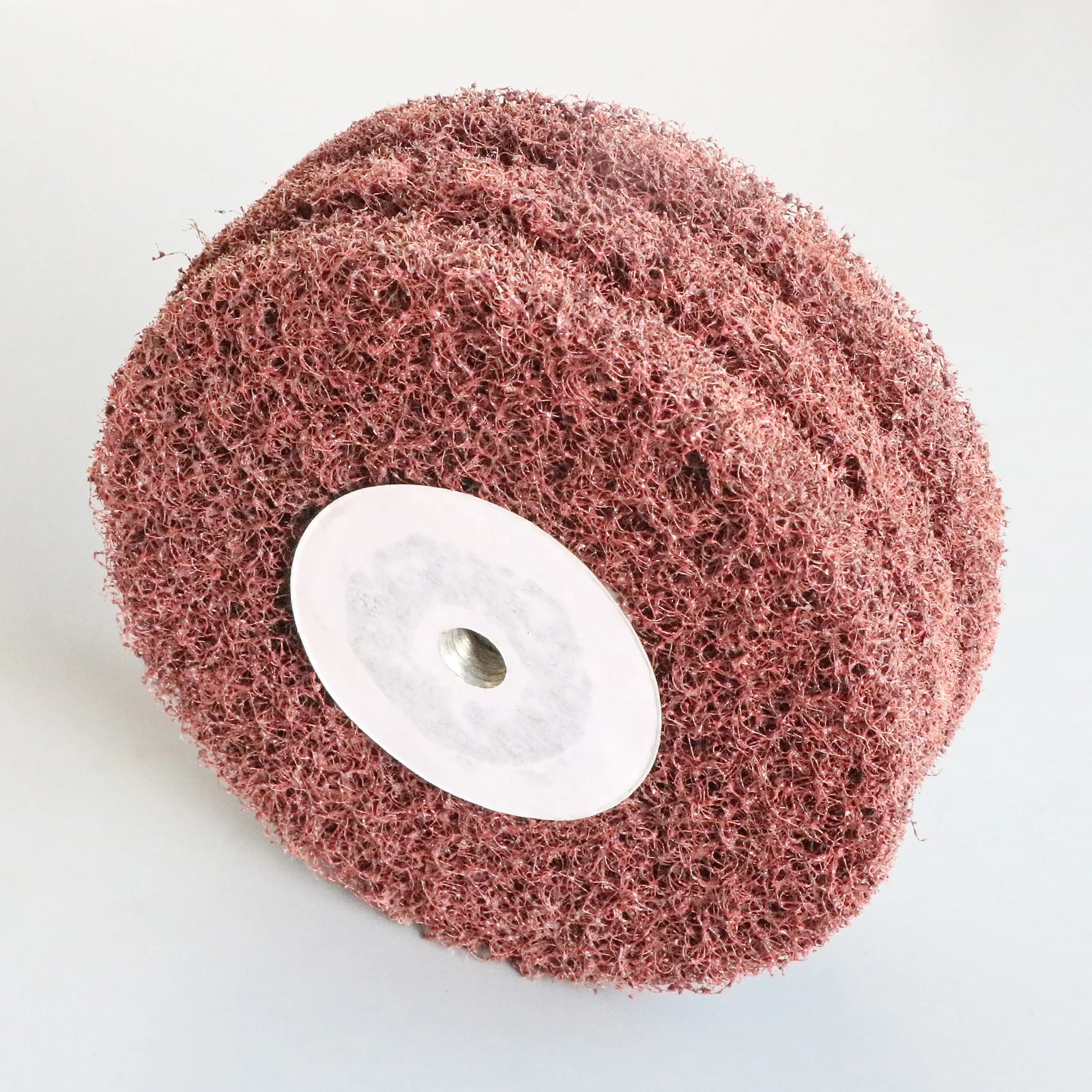 Abrasive Maroon Color Non Woven Nylon Fiber Polishing Wheel SHARPNESS Abrasive  Nylon Fabric Polishing Wheel