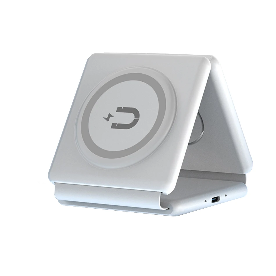 New Product 2023 Popular Electronic Gadgets Fold Travel Fast Wireless Charging Pad Desktop Strong Magnetic Multi Charger