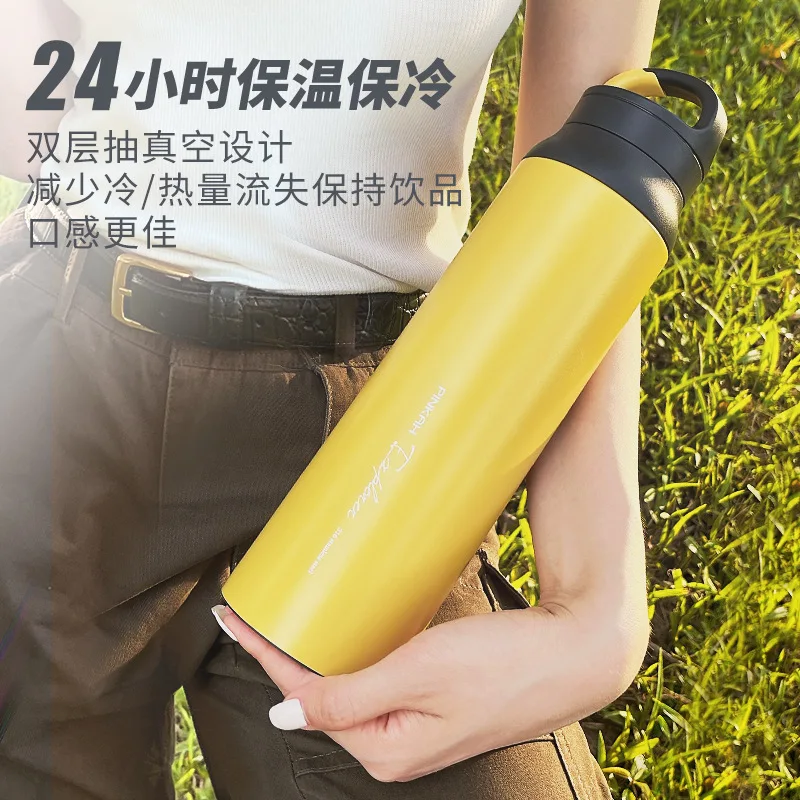 Christmas 2024 Mugs In Travel 316 Stainless Steel Cup Outdoor Sports Portable Sling Vacuum Large Capacity Bottle