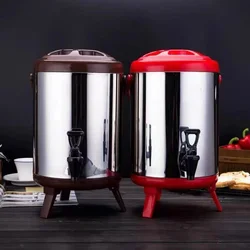 Factory direct sales stainless steel commercial hot coffee milk tea bucket heat preservation distributor juice drink bucket