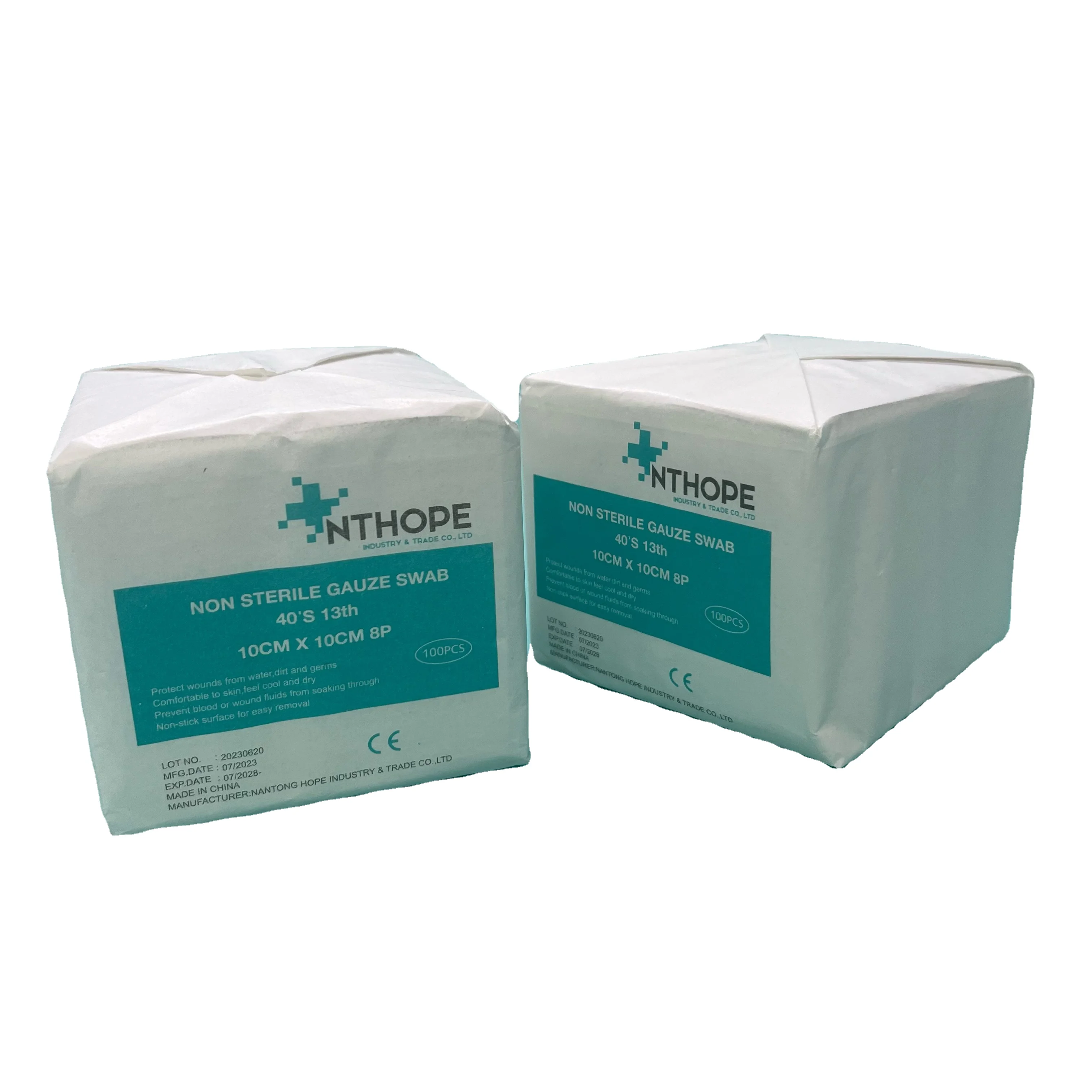 non sterile gauze sponge gauze pad 4x4 ,3x3, 2x2 compressed gauze