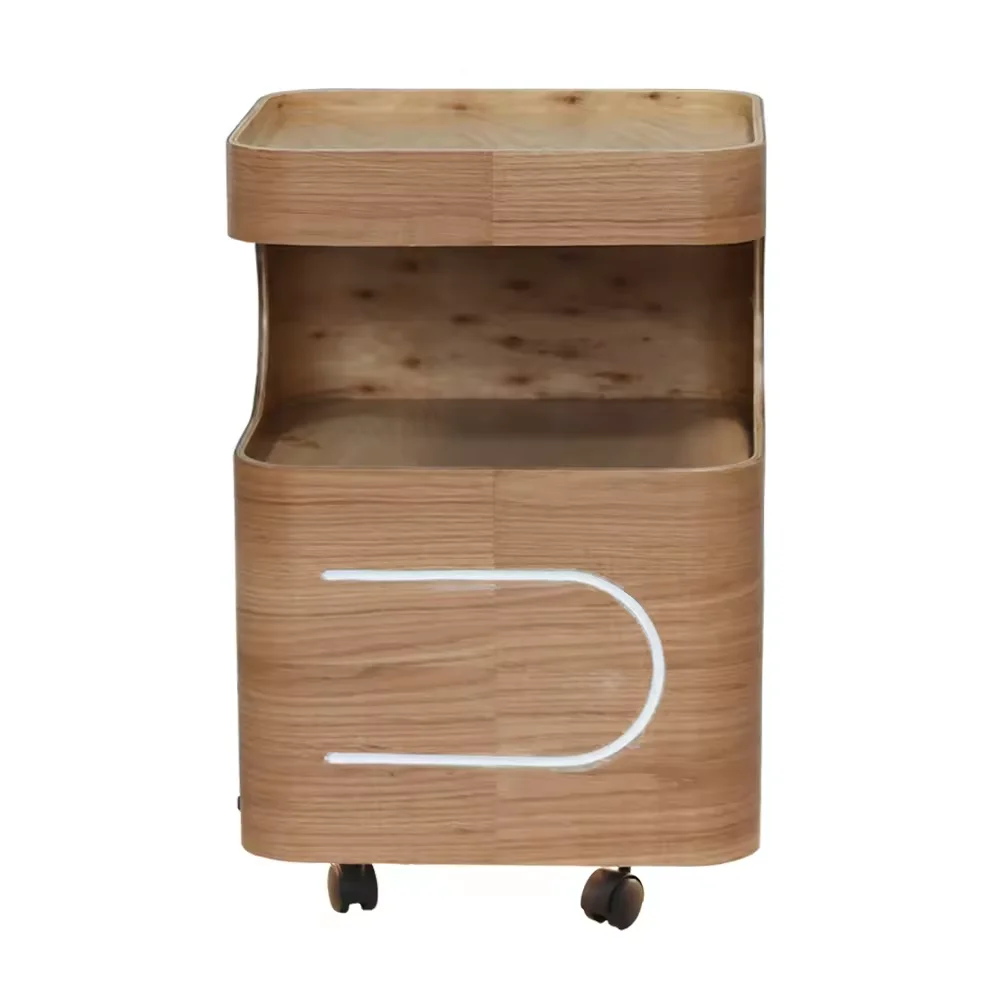 Lux Beauty Salon Wood Beauty Salon Trolley Cart Hair Salon Furniture Wooden Tool Trolley Carts