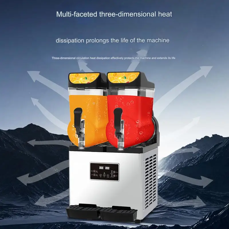 Larger capacity ice frappe commercial slush machine 3 tank maker 4 tanks melt snow making frozen drink granita slush machine