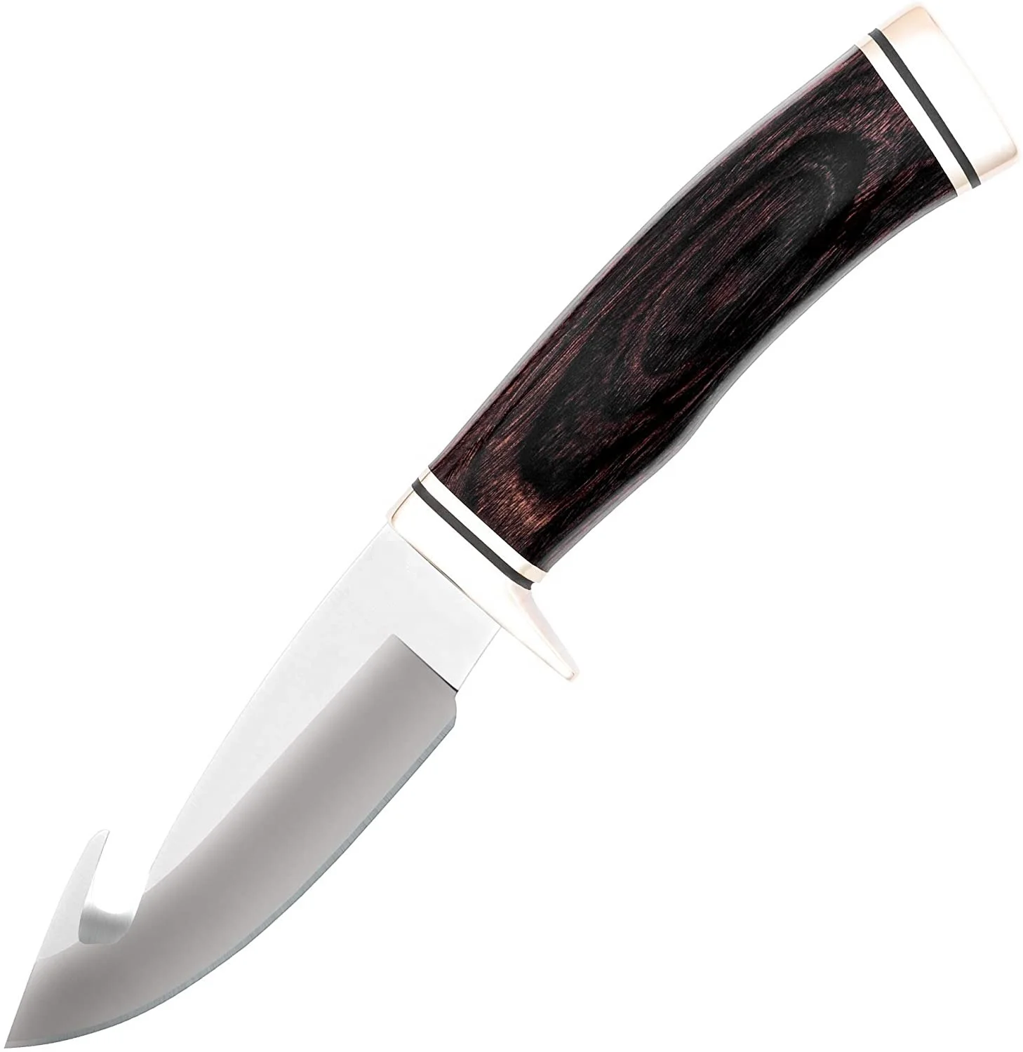 
Buck Knives 191 Buck Zipper Gut hook Fixed Blade Knife with Leather Sheath 