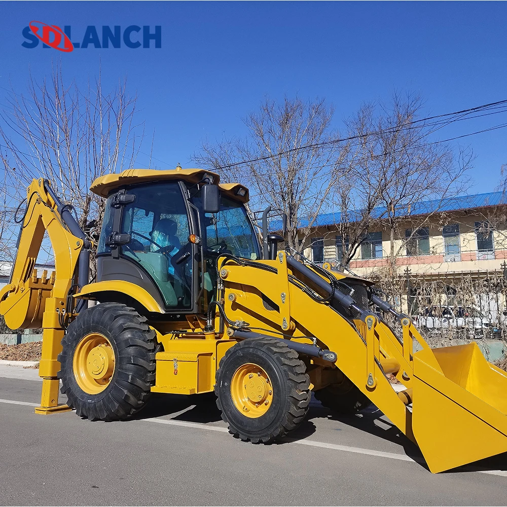 China Factory 4x4 Micro Backhoe Loader Excavator Mini Front End Loader with Eight Leg and Hydraulic Pilot