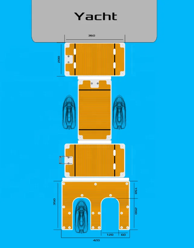 Leisure Land 422 water floating pontoon floating island for water sports