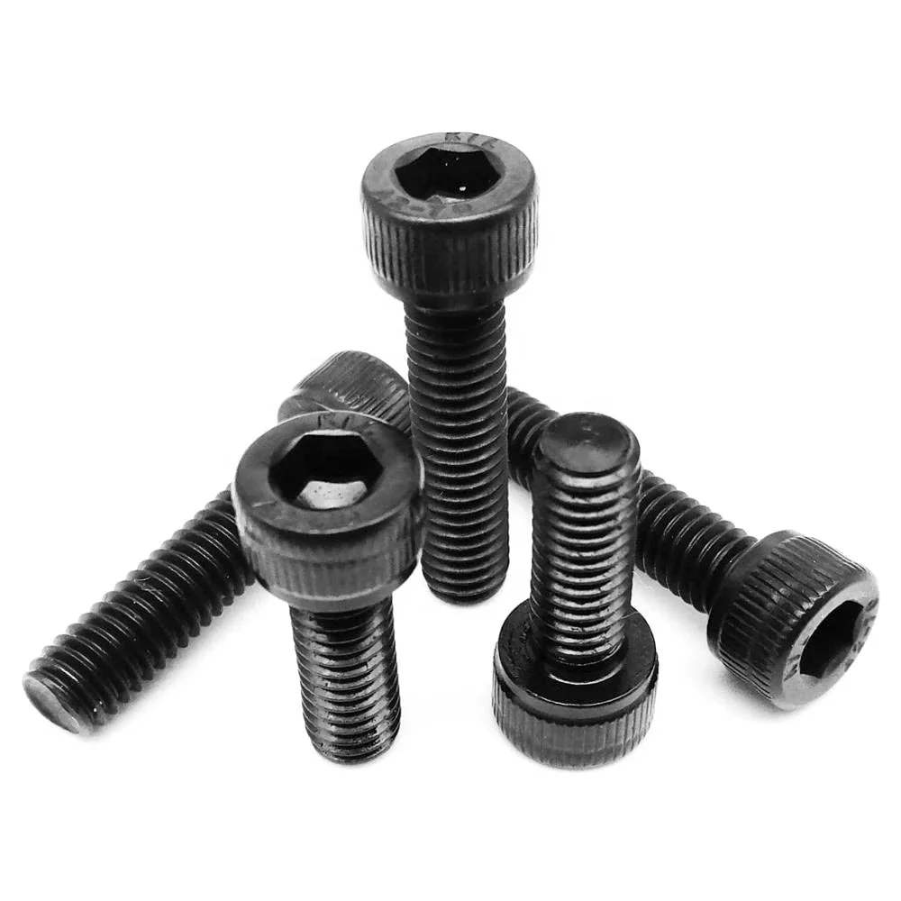 M2 M2.5 M3 M4 M5 M6 M8 Thread Length 3-60mm DIN912 Black 304 Stainless Steel Hexagon Hex Socket Head Cap Allen Screw Bolt