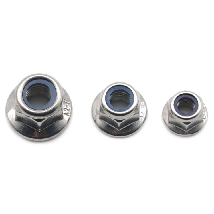 Prevailing Torque Type Hexagon Nuts DIN 6926 Stainless Steel Din6926 Metric Prevail Torque Nylon Insert Hex Flange Lock Nut T/T