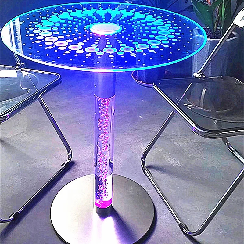 Modern Style Intelligent Smart Lighting Bar Table Sleek and Innovative Bar Furniture